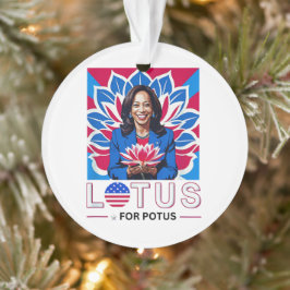 Adorno Campaña "Lotus Kamala Harris President"