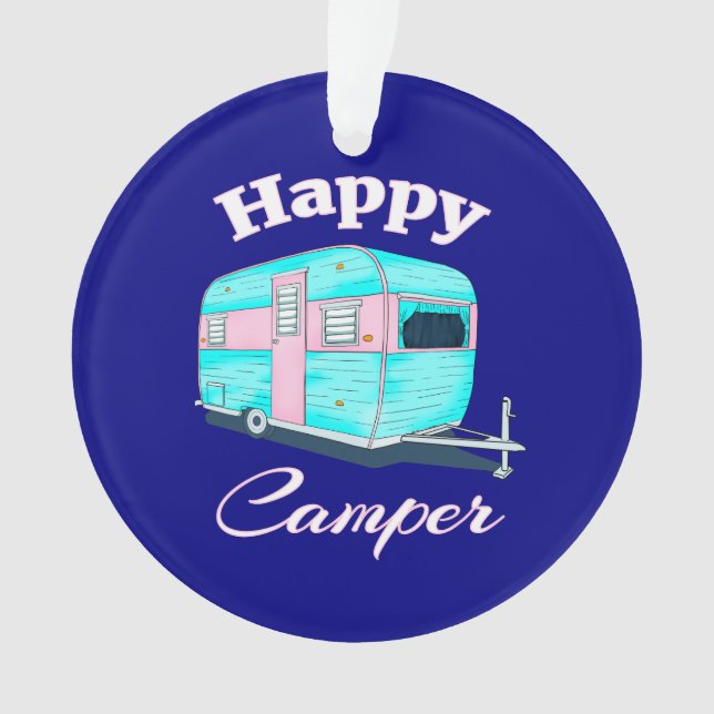 Adorno Camping Happy Camper Trailer (Anverso)