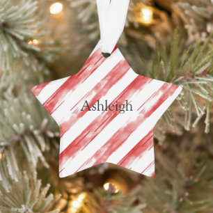 Adorno Candy Cane Red Stripes Navidades