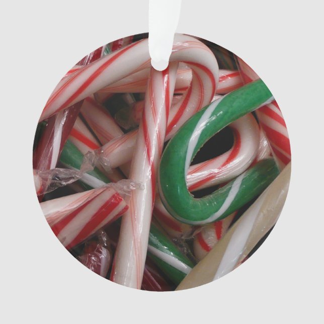 Adorno Candy Canes Navidades vacaciones Verde Blanco y Ro (Anverso)