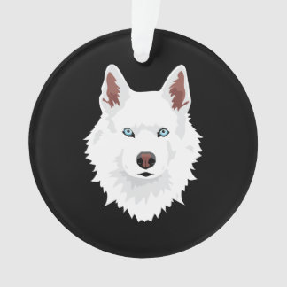 Adorno Canina Husky Siberiana Blanca - Perro de Nieve Bla