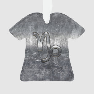Adorno Capricornio Zodiaco Símbolo de acero perturbado