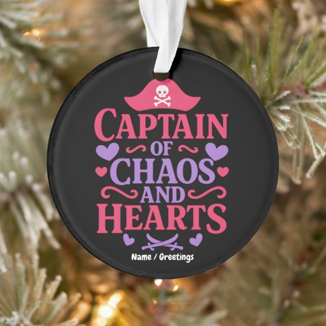 Adorno Captain of Chaos and Hearts Pirate Graphic (Árbol)