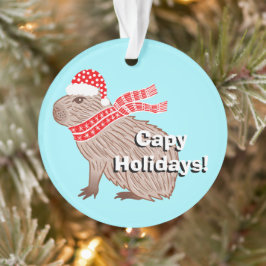 Adorno Capy Holidays Funny Capybara Navidades