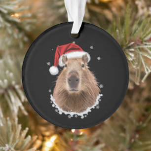 Adorno Capybara Divertida Navidad