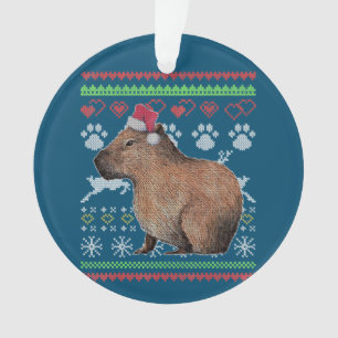 Adorno Capybara Santa Claus Navidades feos Sweater Holida