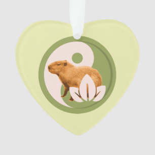 Adorno Capybara Zen Yin Yang Naturaleza Pacífica