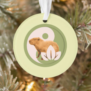 Adorno Capybara Zen Yin Yang Naturaleza Pacífica