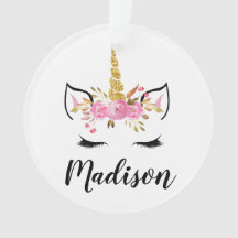 Cara de Unicornio con pestañas personalizadas nomb