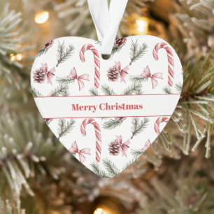 Adorno Caramelos Rojos Blancos Piñas de Navidad Navidad