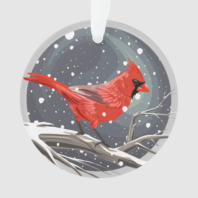 Adorno Cardenal de invierno  (Anverso)
