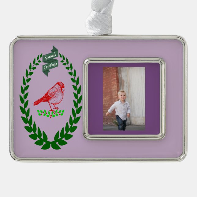 Adorno Cardenal en árbol de Navidad y foto especial (Anverso)