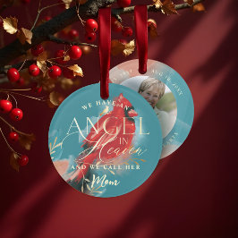 Adorno Cardenal rojo Ángel en el cielo foto conmemorativa