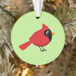 Adorno Cardenal rojo Personalizado con flores