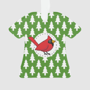 Adorno Cardenal rojo personalizado sobre el patrón de los