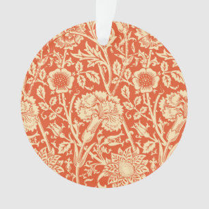 Adorno Carnación de Art Nouveau Damask, Naranja mandarín