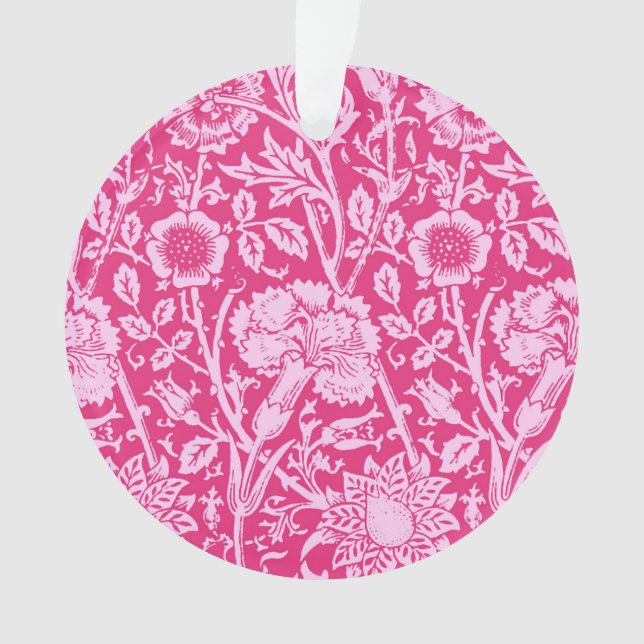 Adorno Carnación modernista Damasco, rosa de Fuchsia (Anverso)