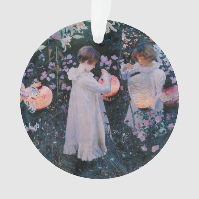 Adorno Carnation Lily Lily Rosa John Singer Sargent Art (Anverso)