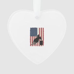 Adorno Carrera de Barriles Bandera Americana Diseño Vecto