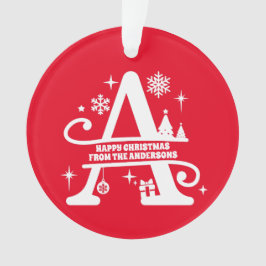 Adorno Carta A Monograma Nombre de Familia Inicial Saludo