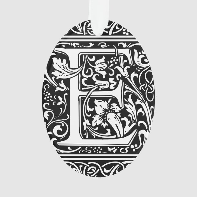Adorno Carta E Monograma medieval Art Nouveau (Reverso)