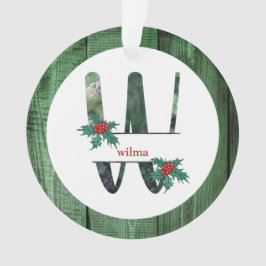 Adorno *~* Carta W Navidades Rústicos FOTO Wood AP44