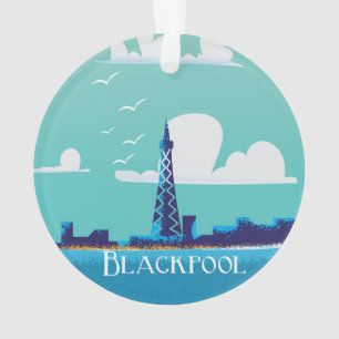 Adorno Cartel vintage de viaje a Blackpool, Inglaterra