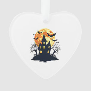 Adorno Casa Embrujada con Murciélagos � Camiseta de Hallo
