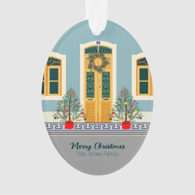 Adorno Casa festiva portuguesa de navidades (Anverso)