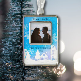 Adorno Casas nevadas del país de las maravillas de invier