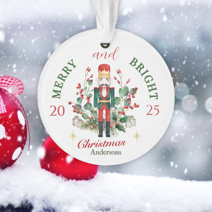 Adorno Cascanueces soldado de Navidad Alegre y Brillante