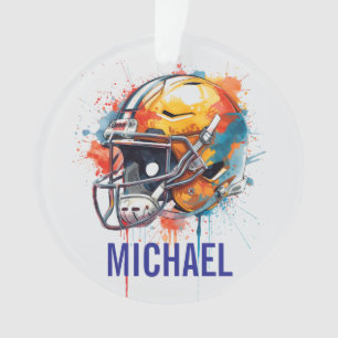 Adorno Casco de fútbol motivacional inspirador nombre