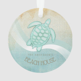 Adorno Caseta de playa Tortuga Náutica Aqua Blue ID623