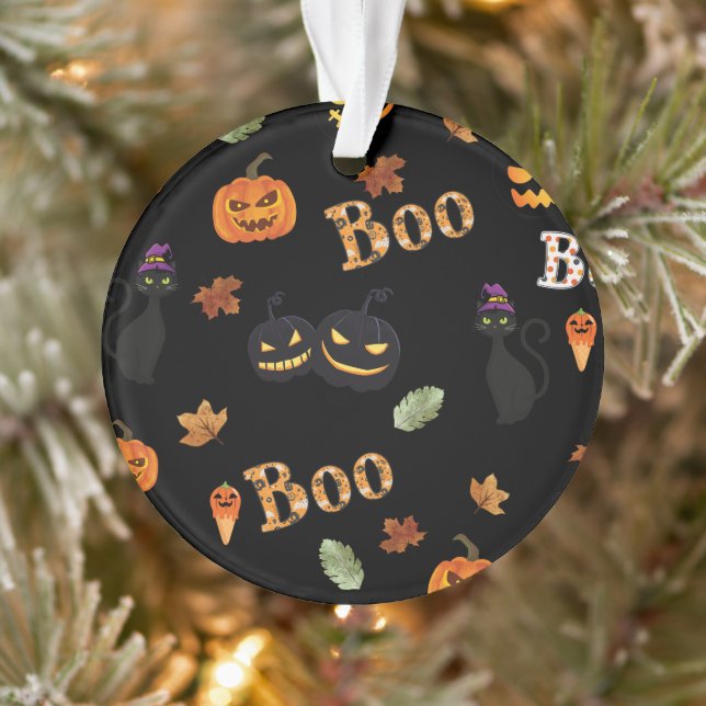 Adorno Cat Boo Halloween (Árbol)