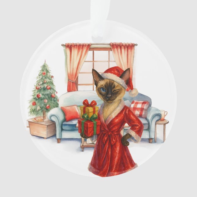 Adorno Cat is Christmas boxing  (Anverso)