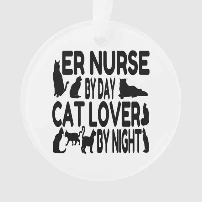 Adorno Cat Lover ER Nurse (Anverso)