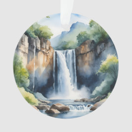 Adorno Catarata pintada a la acuarela