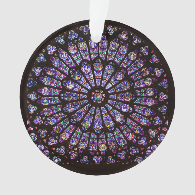 Adorno Catedral de Notre Dame Ventana Rosa de París (Anverso)