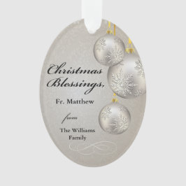 Adorno Catholic Priest Christmas Elegant Hanging Ornament