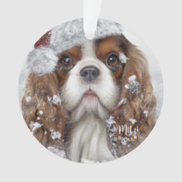 Adorno Cavalier King Charles Spaniel, Santa Dog,