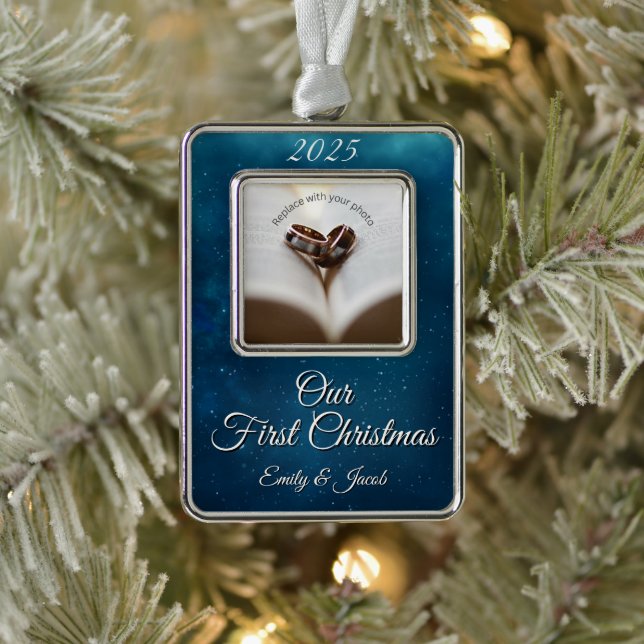 Adorno Celeste Deep Blue Our First Christmas Together (Árbol)