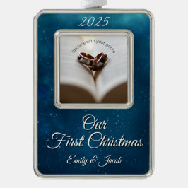 Adorno Celeste Deep Blue Our First Christmas Together