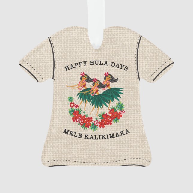 Adorno Celestial festividad hula hawaiana camiseta de Hul (Reverso)