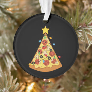 Adorno Cena Navideña Amante de la Pizza Noche de Navidad 