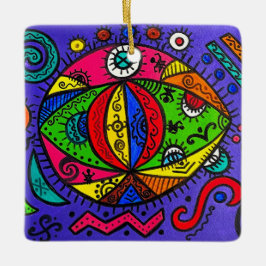 Adorno cerámico cuadradp