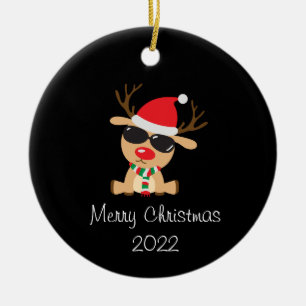 adorno cerámico de merry xmas 2022