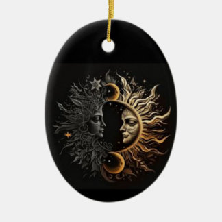 Adorno cerámico ovalado