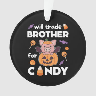 Adorno Cerdo Halloween Trade Brother For Candy