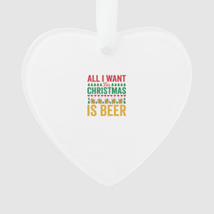 Adorno Cerveza de Navidad Diseño Divertido de Bebida para