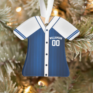 Adorno Chaqueta de béisbol azul y blanca